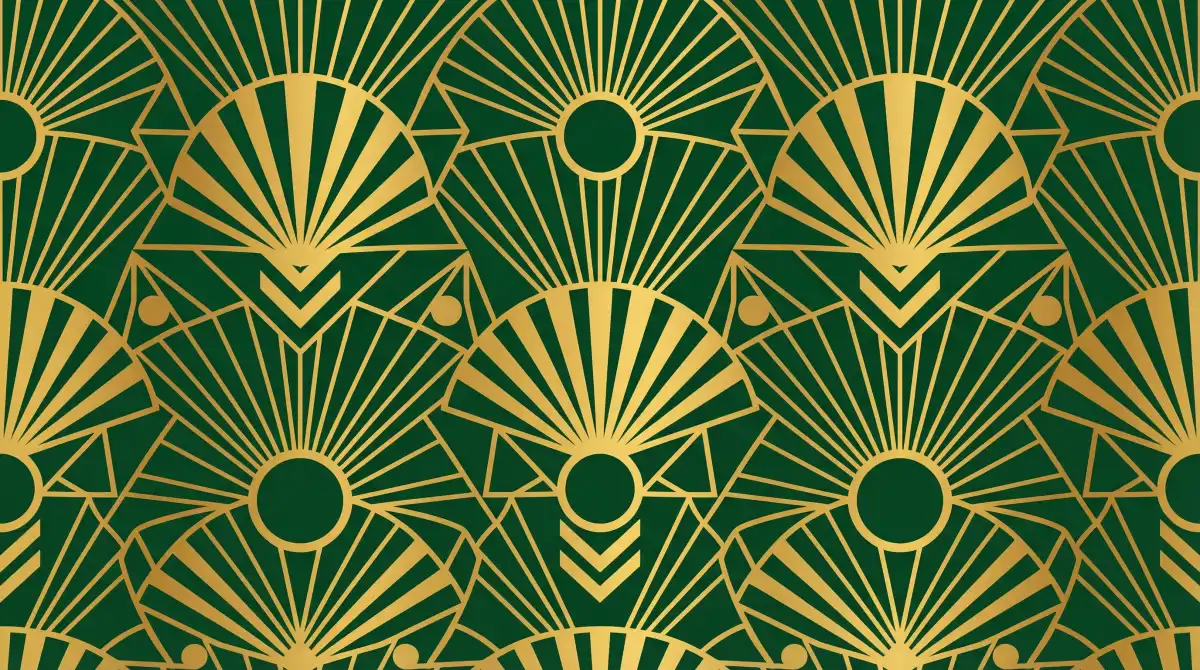 Art Deco金色几何图案